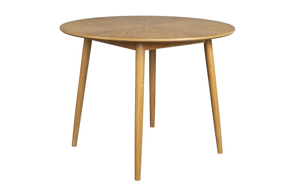 120' Ronde beige houten eettafel Fabio White Label