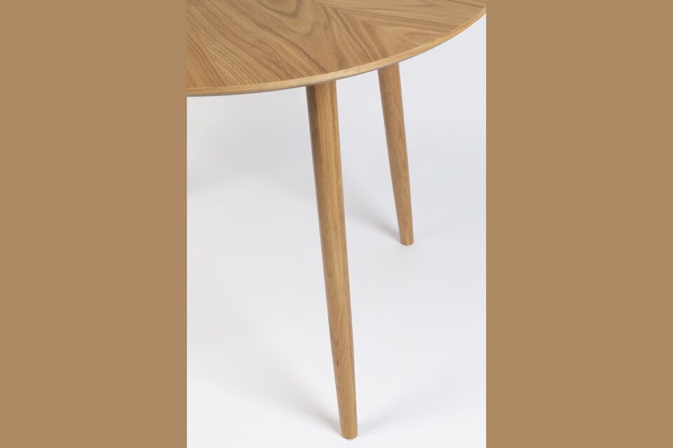 120' Ronde beige houten eettafel Fabio - 3