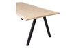 Miniatuur 160x90 beige massief eiken tafel met vierkante poten Tablo 3