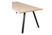 Miniatuur 160x90 beige massief eiken tafel met vierkante poten Tablo 4