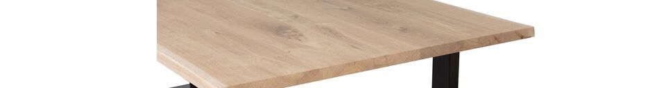 Benadrukte materialen 180x90 beige massief eiken tafel met U-vormige poten Tablo