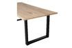 Miniatuur 180x90 beige massief eiken tafel met U-vormige poten Tablo 2