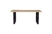 Miniatuur 180x90 beige massief eiken tafel met U-vormige poten Tablo 1