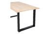 Miniatuur 180x90 beige massief eiken tafel met U-vormige poten Tablo 3