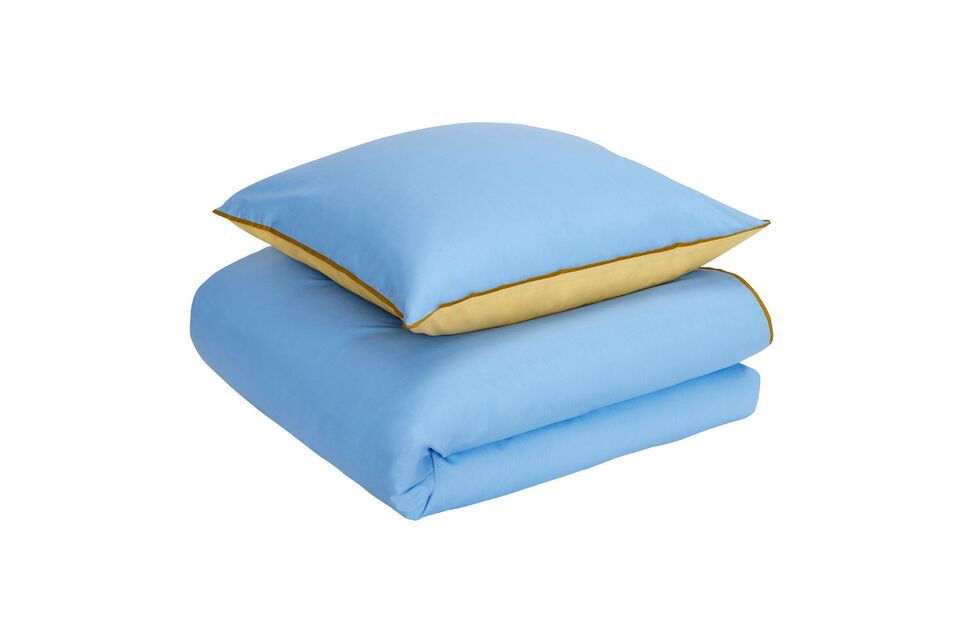 Aki blauw katoenen sprei 60x200cm Hübsch