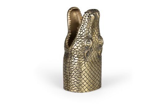 Alligator gouden vaas van gerecycled aluminium Productfoto