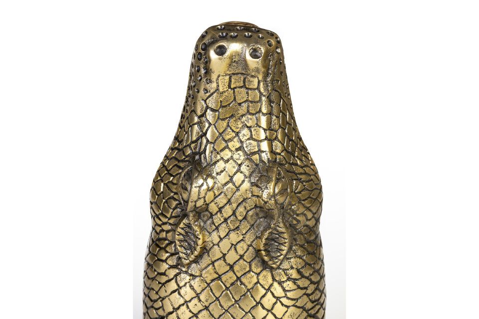 Alligator gouden vaas van gerecycled aluminium - 5