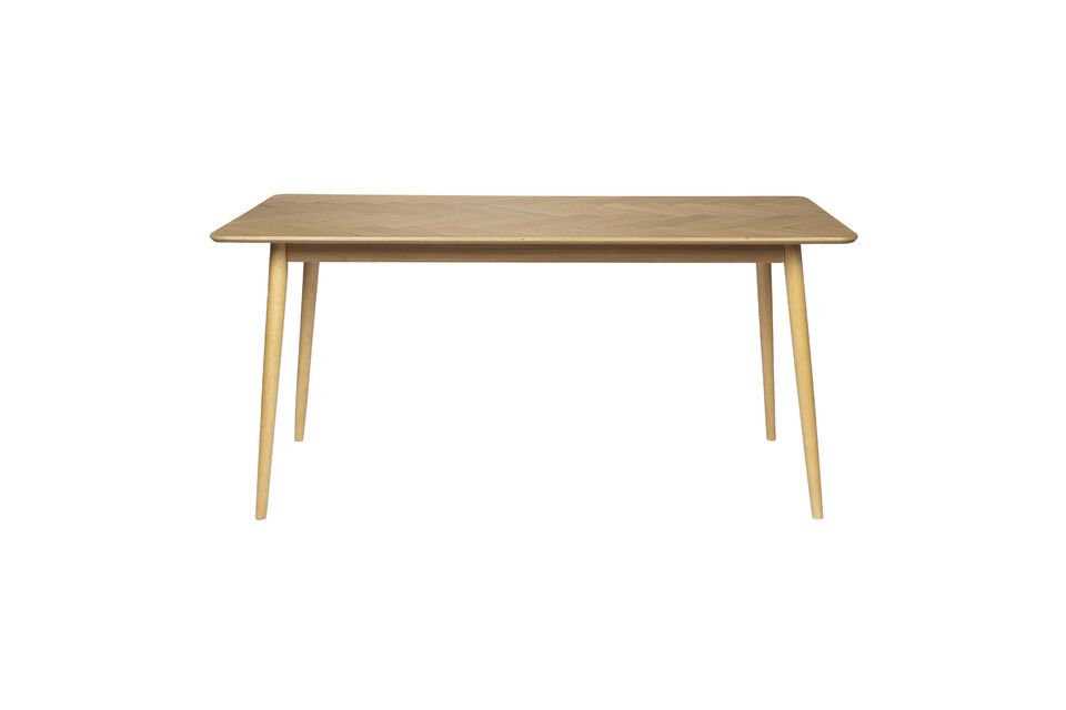 Beige houten eettafel 160cm Fabio - 2