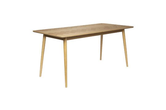 Beige houten eettafel 160cm Fabio Productfoto