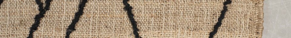 Benadrukte materialen Beige jute vloerkleed 170x240 cm Ishank