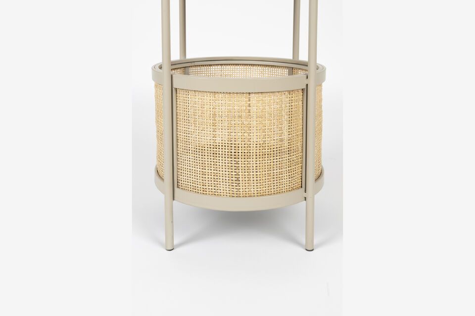 Beige rotan bijzettafel Makoto - 4