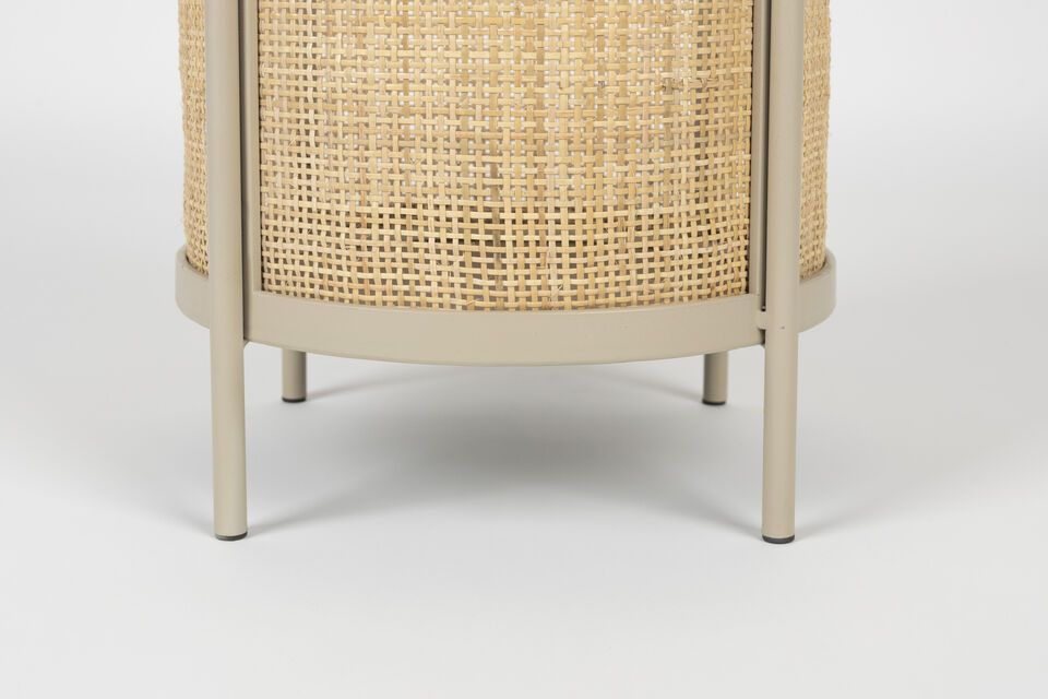 Beige rotan bijzettafel Makoto - 5