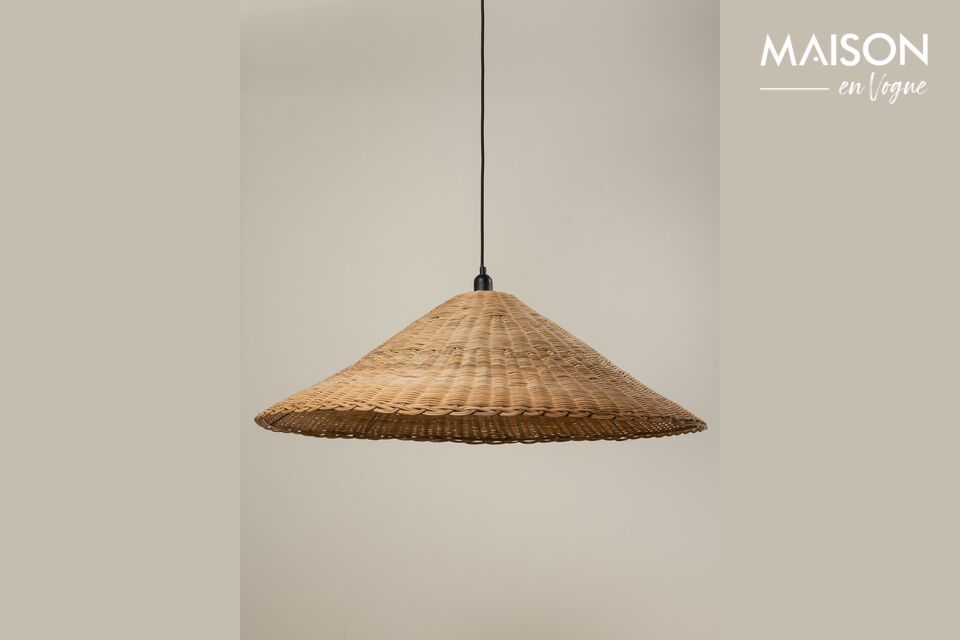 Rotan hanglamp: natuurlijk licht en elegant ontwerp.