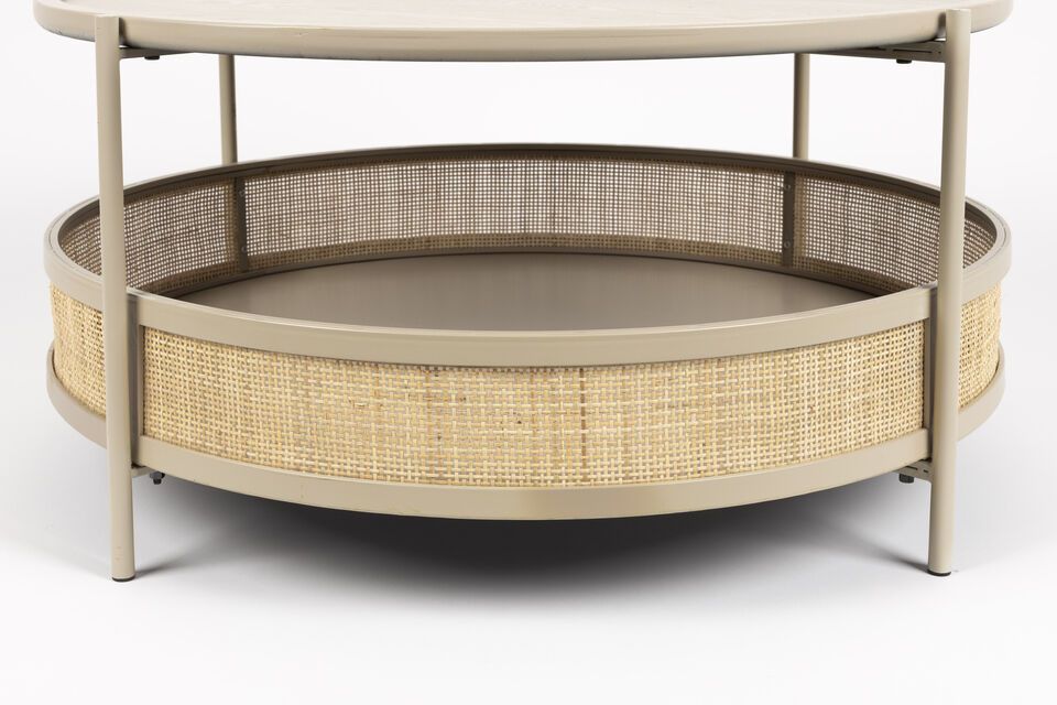 Beige rotan salontafel Makoto - 4