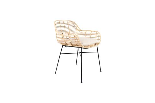 Beige rotan stoel Tiger Productfoto