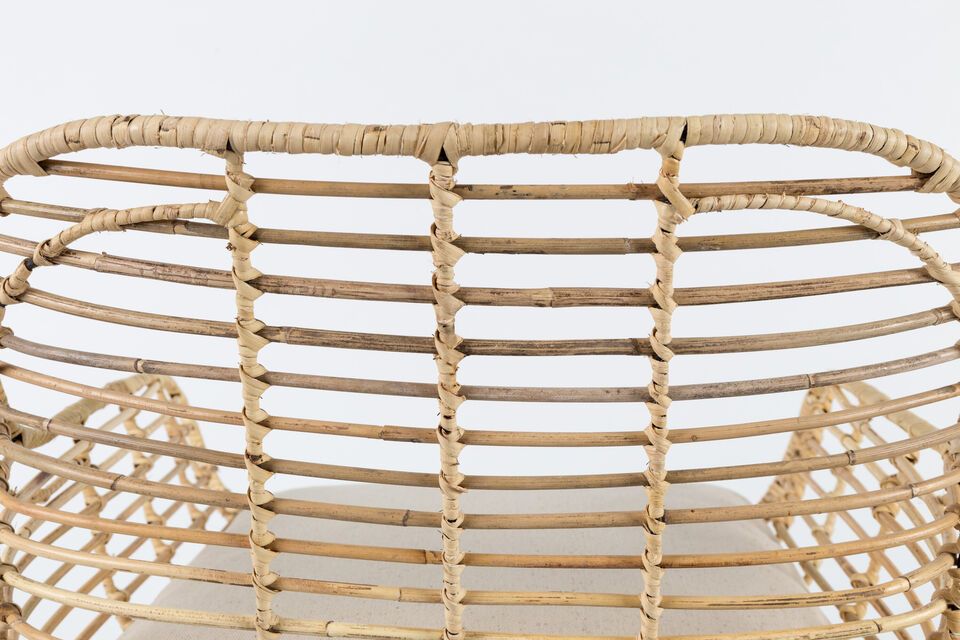 Beige rotan stoel Tiger - 9