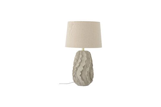 Beige steengoed tafellamp Natika Productfoto