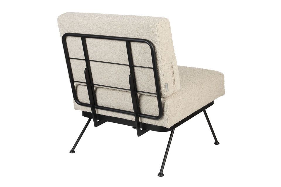 Beige stoffen fauteuil Bowie - 6