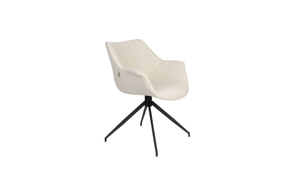 Beige stoffen fauteuil Doulton Zuiver