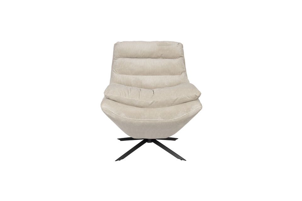 Beige stoffen fauteuil Vince - 1