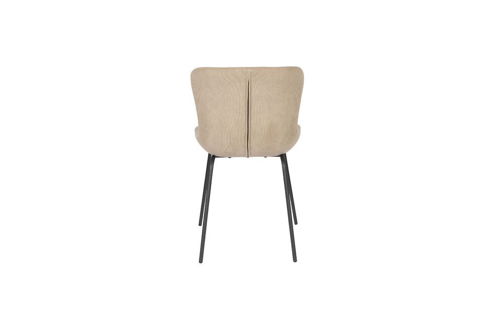 Beige stoffen stoel Junzo Rib - 7