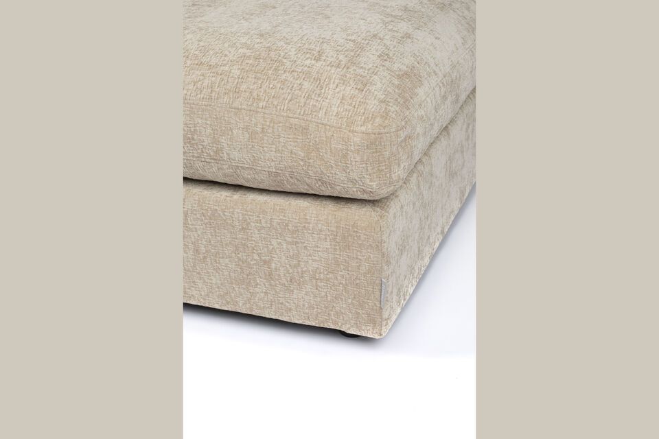 Beige stoffen voetensteun Sense - 3