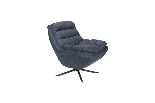 Blauwe stoffen fauteuil Vince Productfoto