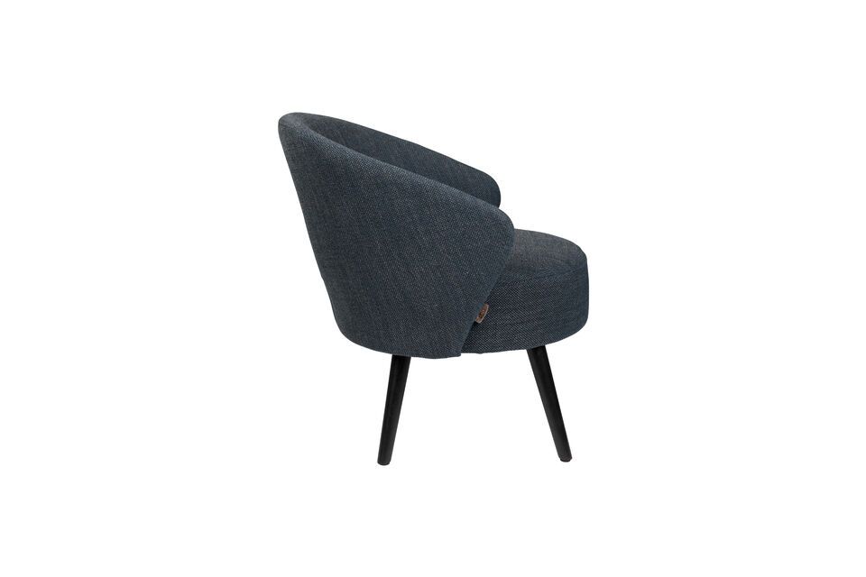 Blauwe stoffen fauteuil Waldo - 7