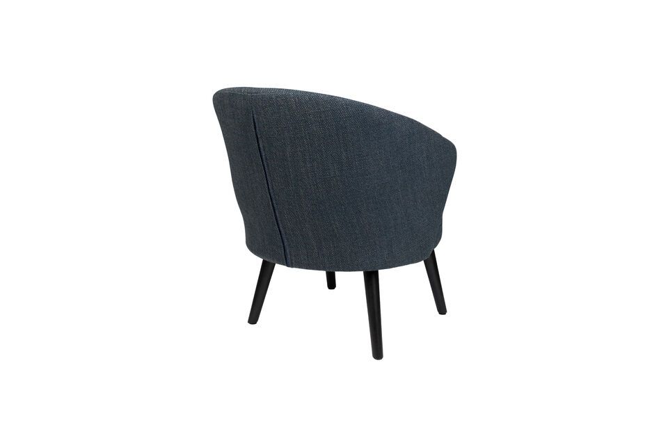 Blauwe stoffen fauteuil Waldo - 8