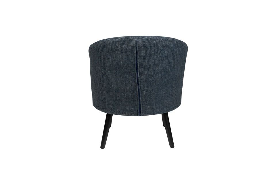 Blauwe stoffen fauteuil Waldo - 9