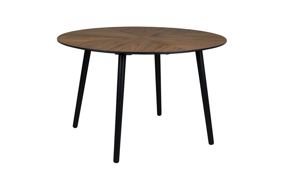 Bruine houten ronde eettafel Clover DutchBone