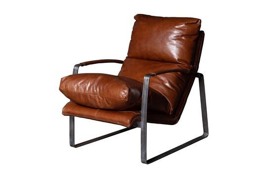 Bruine leren fauteuil Productfoto