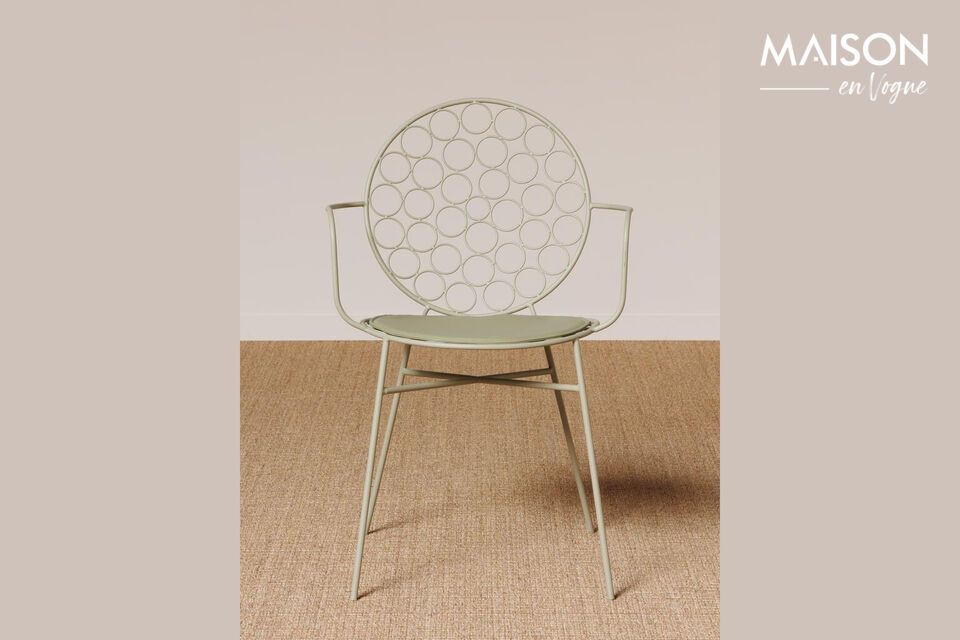 De Bubble Green Metal Chair combineert eigentijdse elegantie met duurzame stevigheid