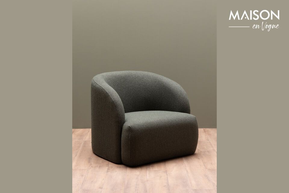 Clive kaki stoffen fauteuil Chehoma