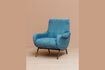 Miniatuur Colbert blauwe stoffen fauteuil 2