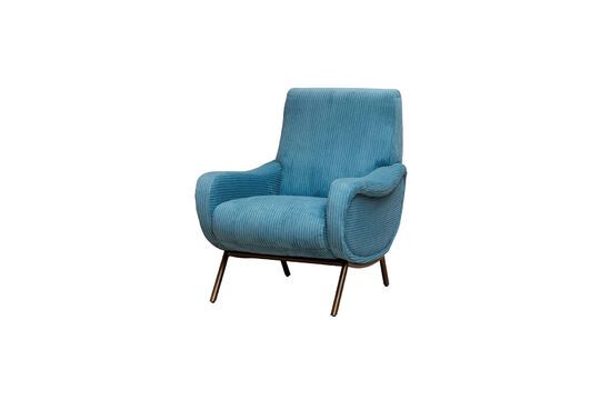 Colbert blauwe stoffen fauteuil Productfoto