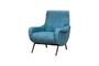 Miniatuur Colbert blauwe stoffen fauteuil Productfoto