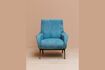 Miniatuur Colbert blauwe stoffen fauteuil 1