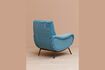 Miniatuur Colbert blauwe stoffen fauteuil 3