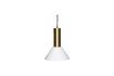 Miniatuur Contrast hanglamp van glas in messing 3