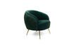 Miniatuur Curvy donkergroene fluwelen fauteuil 1