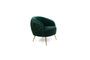 Miniatuur Curvy donkergroene fluwelen fauteuil Productfoto