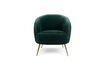 Miniatuur Curvy donkergroene fluwelen fauteuil 6