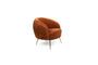 Miniatuur Curvy oranje fluwelen fauteuil Productfoto