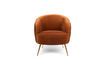 Miniatuur Curvy oranje fluwelen fauteuil 5