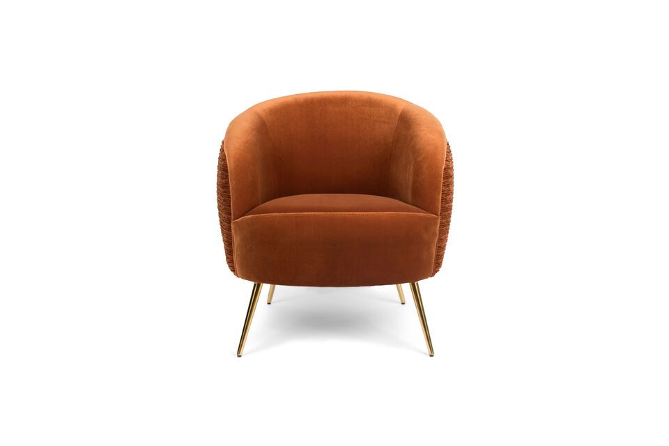 Deze fluwelen fauteuil is ideaal voor wie esthetiek en comfort wil combineren en is een echt