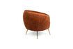 Miniatuur Curvy oranje fluwelen fauteuil 7