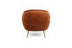 Miniatuur Curvy oranje fluwelen fauteuil 8