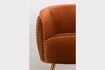 Miniatuur Curvy oranje fluwelen fauteuil 13