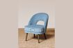 Miniatuur Cyrus blauwe stoffen fauteuil 1